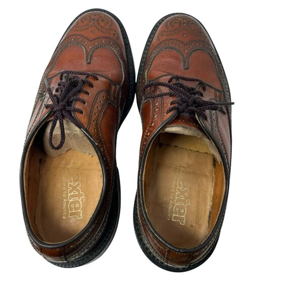Dexter Wingtip Dress Shoes Men’s 8 EEE Leather Oxford Brogue Vintage Made in USA - Picture 8 of 10
